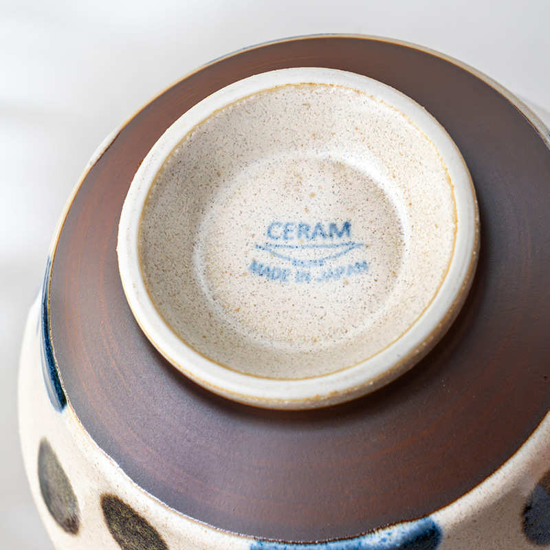 美浓烧日式进口釉下彩南国青花高颜值米饭碗家用陶瓷餐具复古汤碗