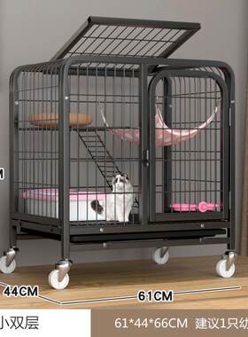 正品猫笼不占地家用别墅室内一带体厕所宠物层双超空间猫咪大猫窝