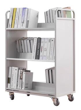 学校AX-XTC实验室小推图书馆静音V书型W型书车梯资车档案料室二层