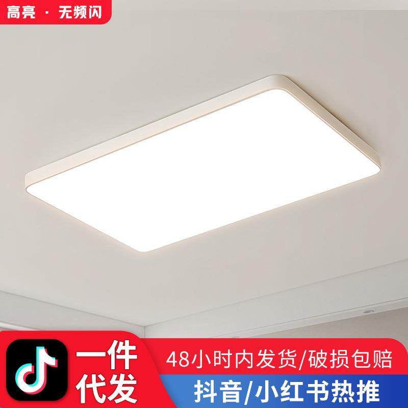 led超薄现代极简风客厅灯圆形中山家装灯饰房间卧室高级感吸顶灯