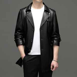 单季 秋冬中长加款 BB衣皮中年男士 棉皮衣皮大6068 皮 风皮衣爸爸装