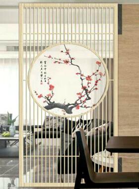 新式S005简约酒实木仿古花格屏风客厅餐中店厅办公室实木玄关隔断