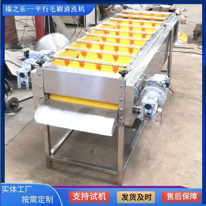 花蛤毛辊清洗机新型扇贝清洗设备田螺去泥机器不锈钢毛刷机