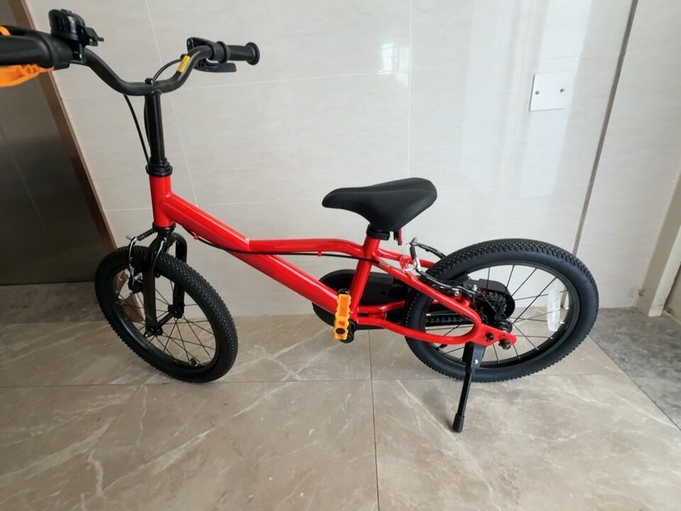 Детский велосипед Decathlon BTWIN 16 дюймов для мальчиков и девочек 4-6 лет, запатентованный тормоз photo review