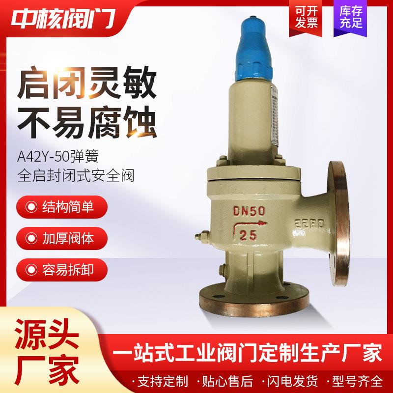 A42Y-16C安全阀弹簧全启式安全泄压阀高温蒸汽锅炉安全阀DN100
