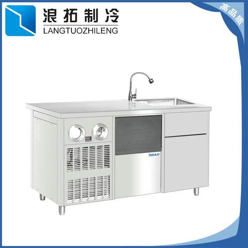 奶茶店水吧台制冰机ST175S水吧台制冰机饮品店方冰商用制冰机