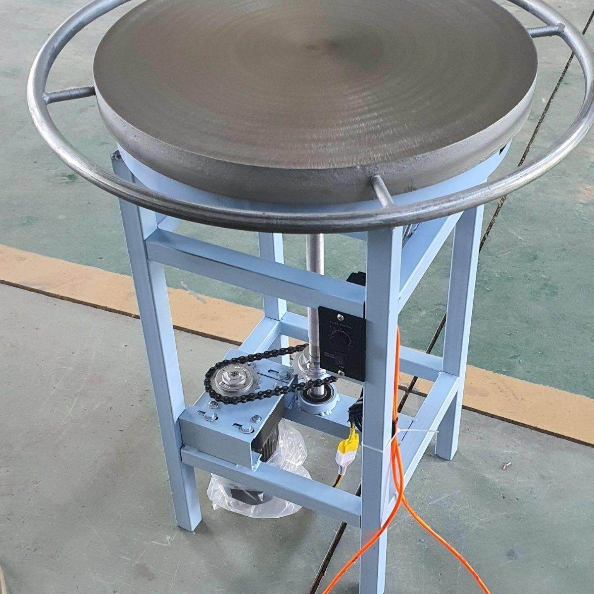 商用烧饼大排档大型旋转水果机摊位杂粮烧饼水果机自动旋转电加热