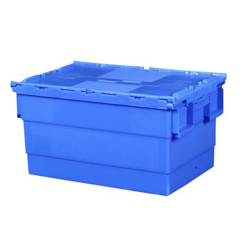 塑料带孔物流箱大号加厚套叠箱生鲜医药超市便利店斜插式周转箱
