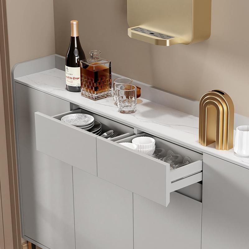 薄餐超边柜卧室厨房门厅极简实0木岩板茶水2纳ZG-734575窄3收玄关