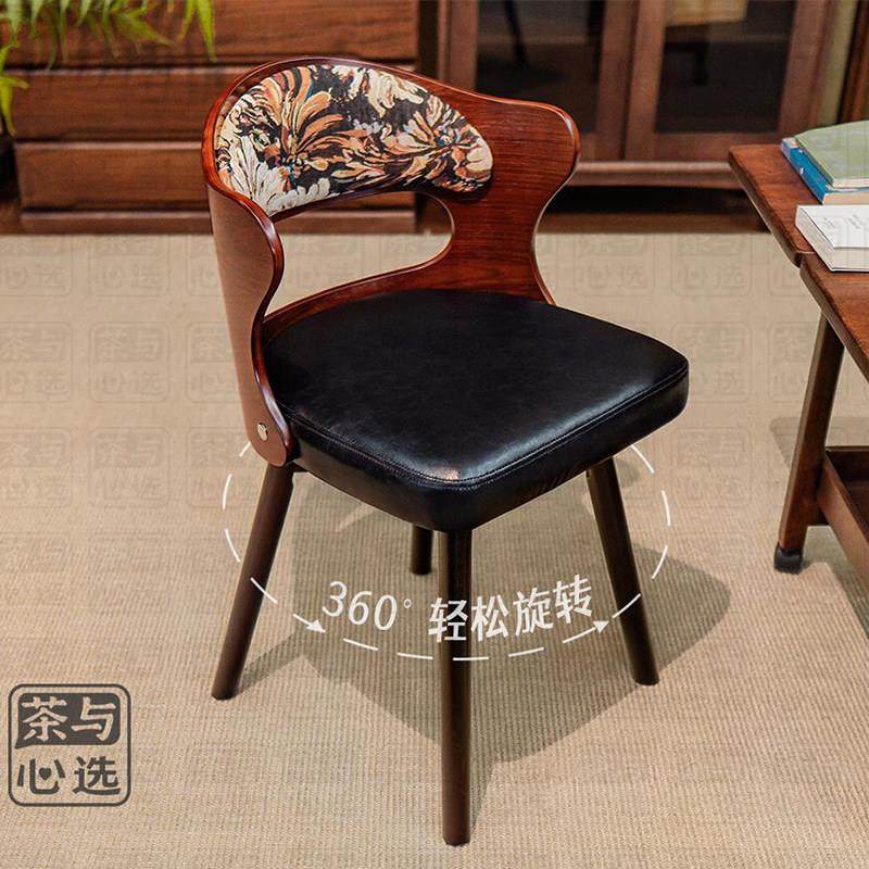 可旋转餐椅实木靠背椅餐桌椅家用吧台椅子轻奢高级2026餐凳高凳,住宅家具,餐椅,淘宝优惠券,粉丝福利购,淘宝优惠卷