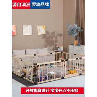 乔利宝贝加高围栏围栏婴儿幼儿安全婴儿之家木制围栏