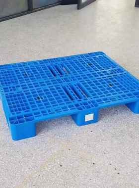 架1210网格川字塑料托盘塑可加钢管货蓝色EVQ胶卡板仓库叉上车托