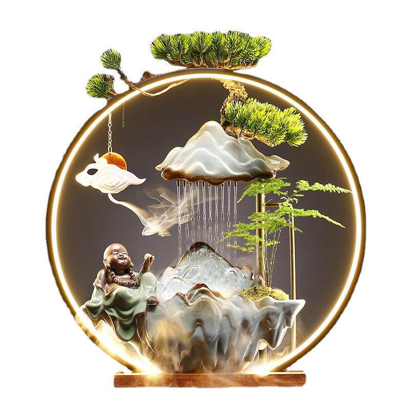 旺铺开业礼品流水生财摆件客厅假山循环水办公室桌面招财创意喷泉