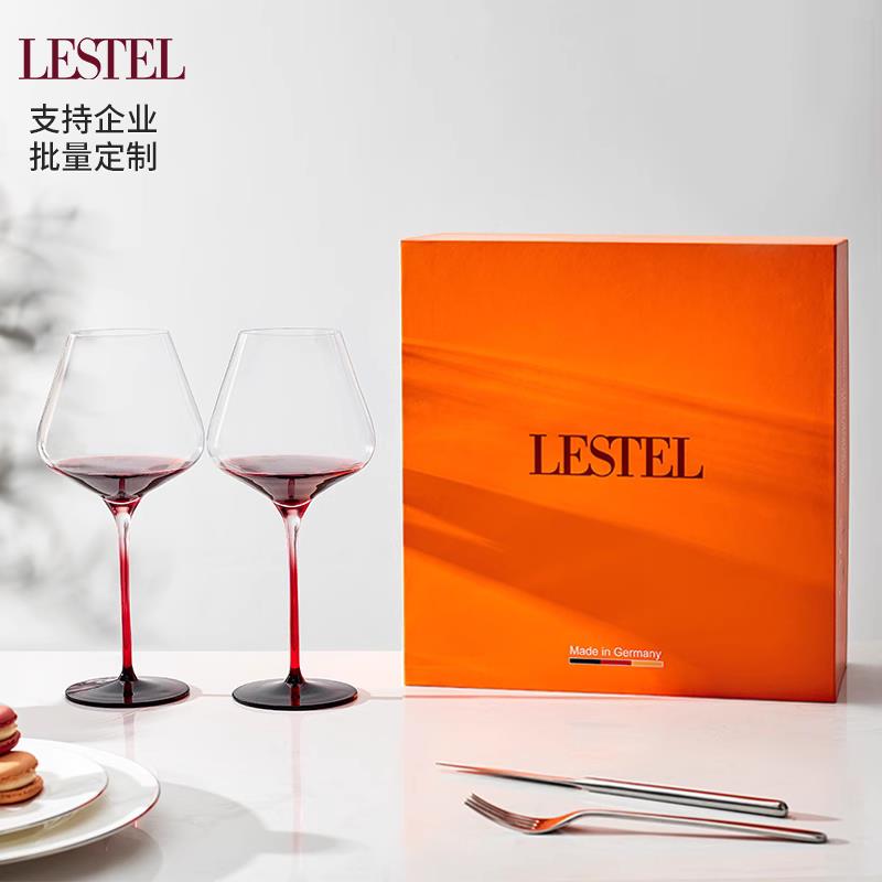 德国进口LESTEL渐变水晶玻璃红酒杯礼盒套装高档白葡萄酒杯高脚杯