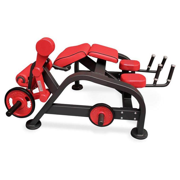 商用卧式挂片曲腿训练器健身房用腿部肌肉综合力量训练器械