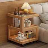 移动床头柜置简约储现代房间家用卧室物柜小RRI型床架边物简易收