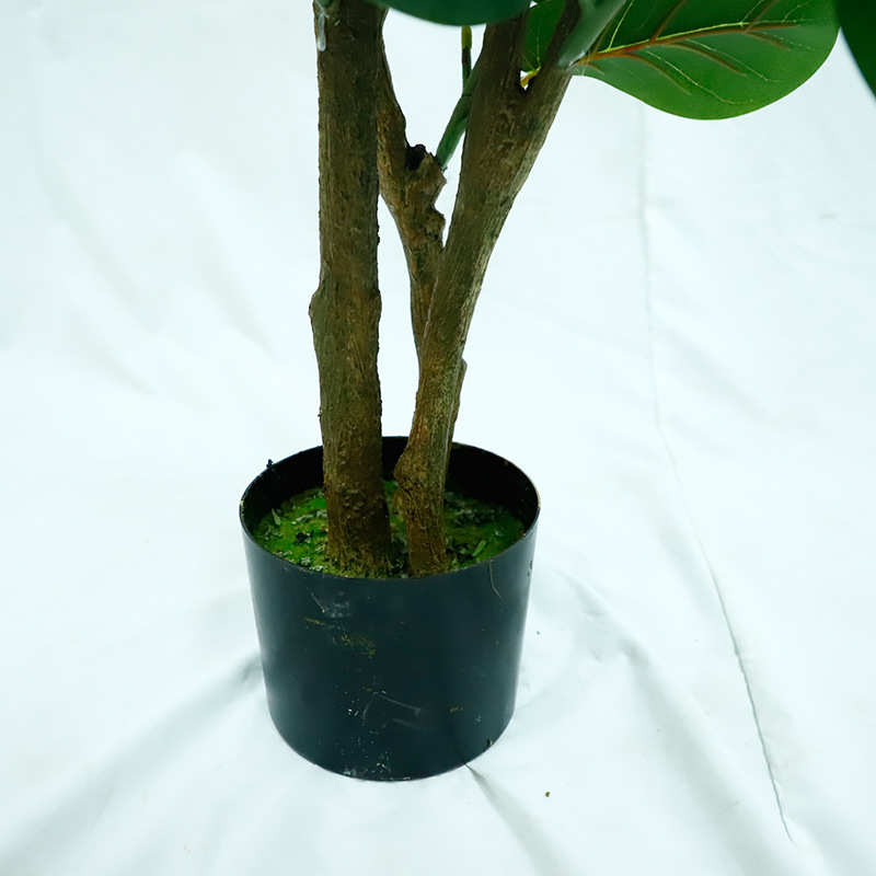 北欧仿真琴叶榕多杆盆景假植物 仿真葫芦叶小型室内摆件假树盆栽