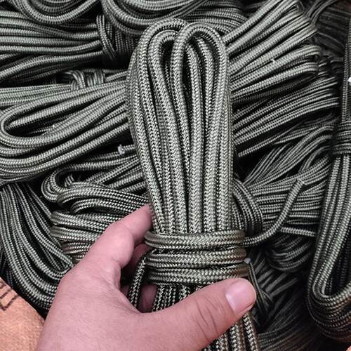 军绿色绳子尼龙编包芯编织捆绑绳4681012mm篷布拉绳