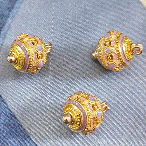 10mm新中式国风浅紫色金属钮扣旗袍马甲衬衫宋锦辅料扣高端定制扣