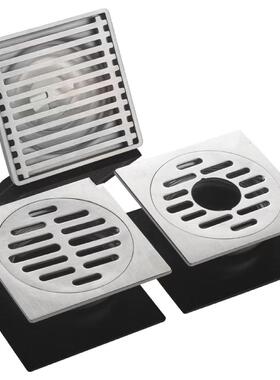 安创304不锈钢地漏防臭防反味防虫大排量防堵卫生间浴室方形地漏