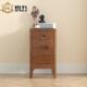 全实木多功能带锁床头柜20 40cm50宽北欧风卧室儿童储物柜