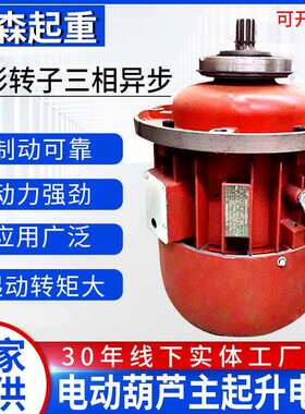电动葫芦主起升电机ZD7.5KW锥形3.0/13KW380v起重机行车南京电机