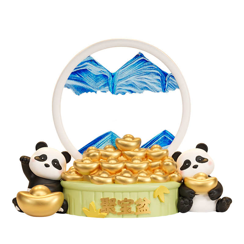 创意招财猫流沙画摆件客厅家居电视酒柜玄关装饰乔迁之喜新居礼品