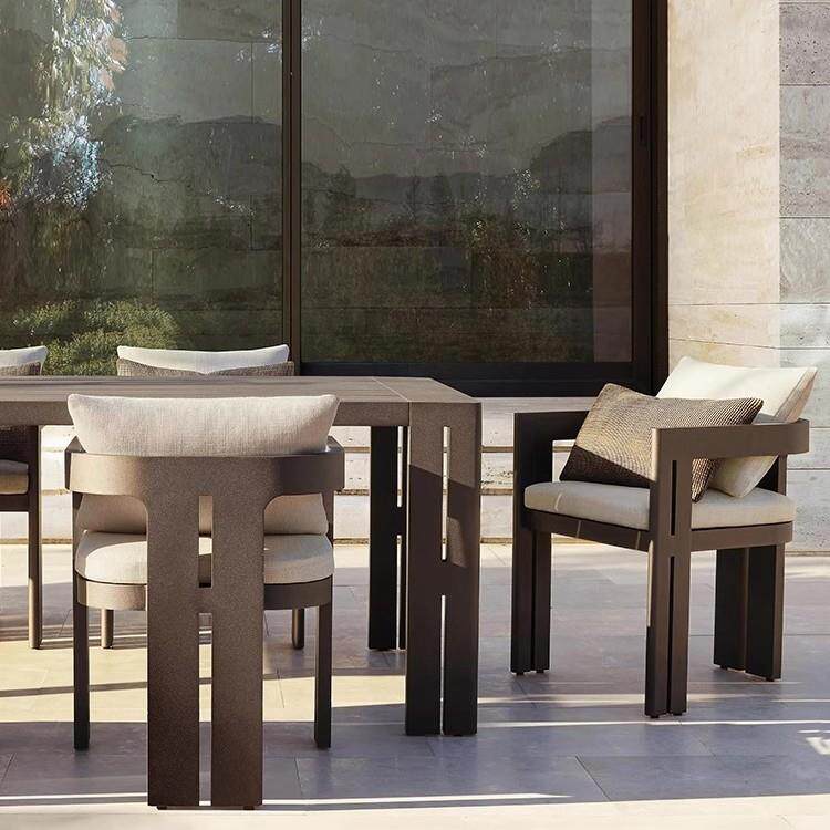 户外桌椅室外休闲庭院藤椅露天花园家具民宿阳台别墅长桌家具组合