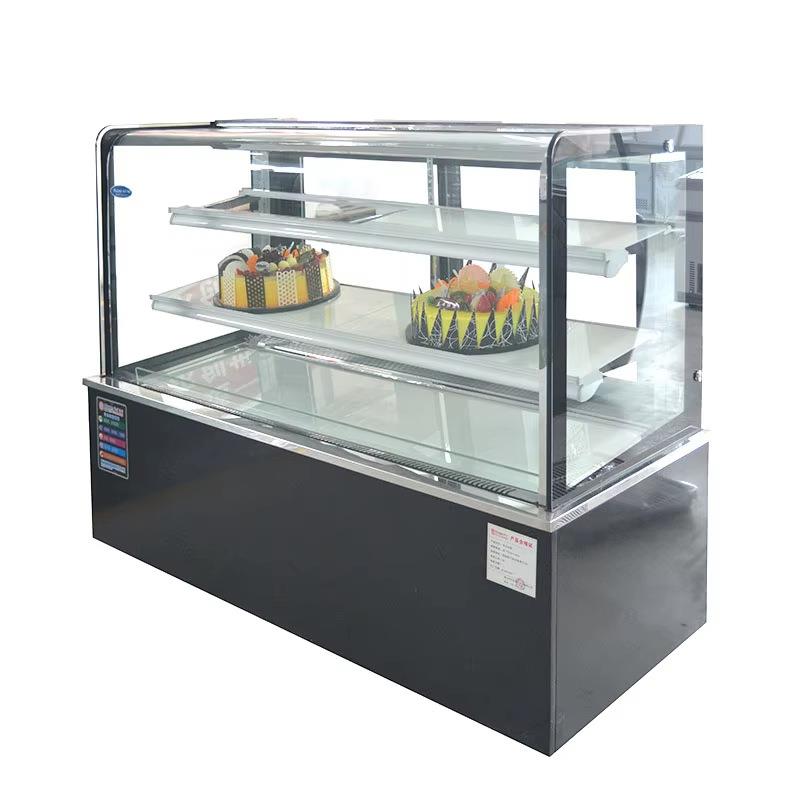 咖啡厅糕点透明冷水机冰箱商超蛋糕店用冷藏展示柜异型凉菜柜
