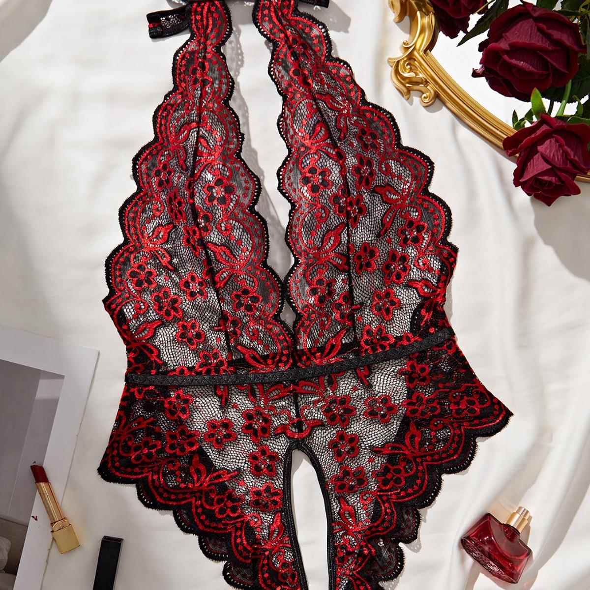 No Deep Back V Lace Women Open Beautiful Sexy Lingerie