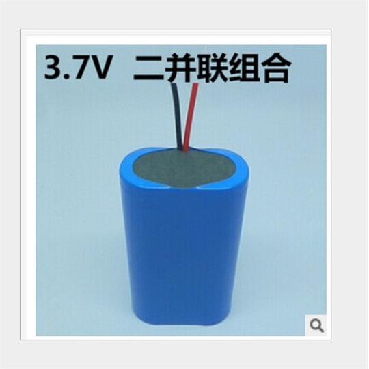 18650锂电池组2节带线加侧保护板 3.7v充电池定制 7.4V电池组定做