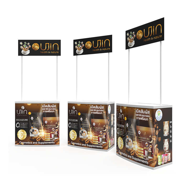 台PVC可折叠铝合金拉网超市广告牌展架易拉宝折叠伸缩广告展架