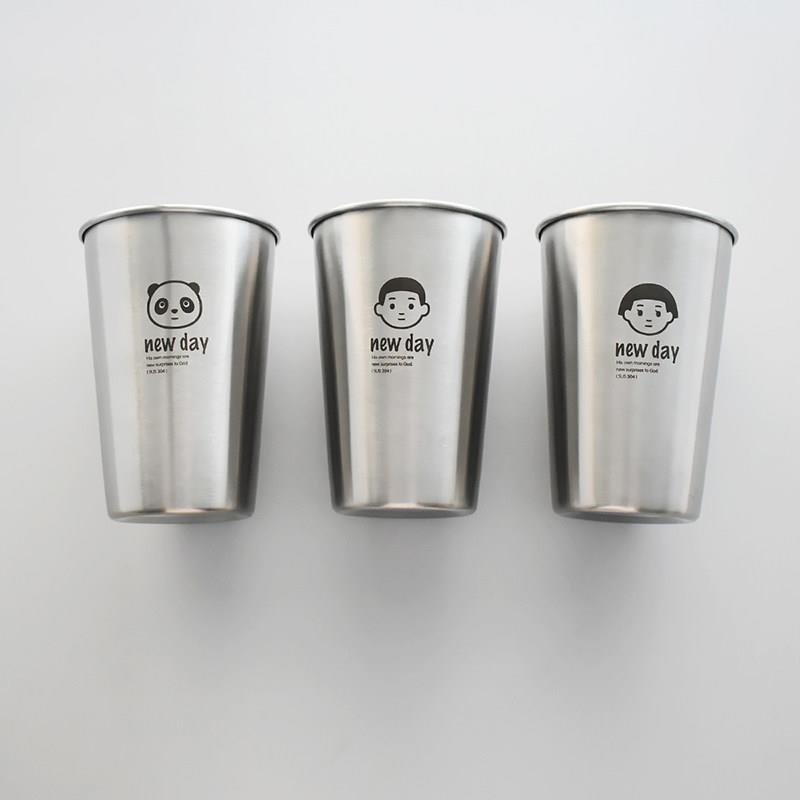 刷牙杯ins风一对情侣杯子三口之家套装创意304不锈钢漱口杯网红款