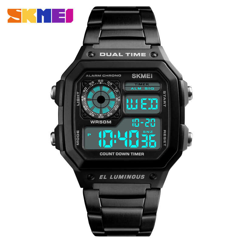PANARS Digital Watch Men's Watch Business 5BAR Waterproof St