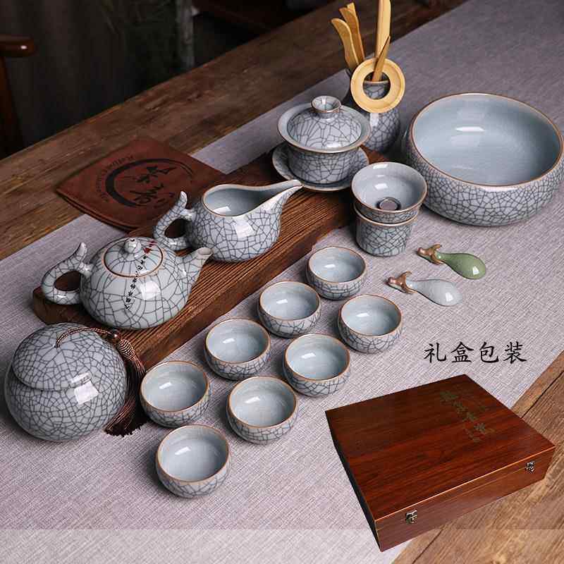 高档泉唐宫龙瓷中功式陶瓷夫茶具整套茶杯西青施壶茶具送礼礼盒套