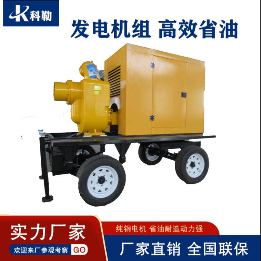 柴油机动力水泵机组移动泵车大流量水泵灌溉抢险低油耗自动充电