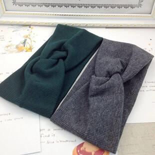 Cotton Women Headband Turban Solid Color Girls Knot Hairband