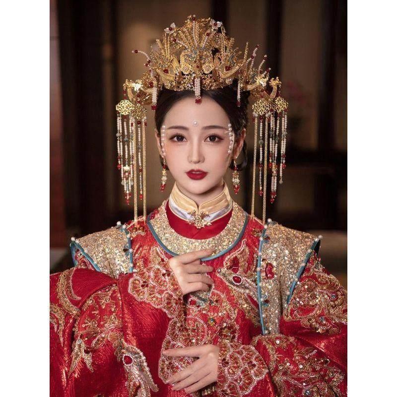 明制凤冠头饰新娘奢华2022新款汉服头冠中式皇后大婚结婚秀禾发饰