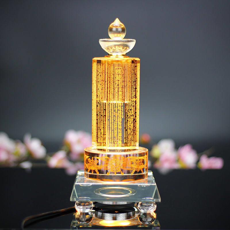 佛堂水晶经幢塔大号楞严咒经幢密封装藏佛顶尊胜陀罗尼塔带灯经轮