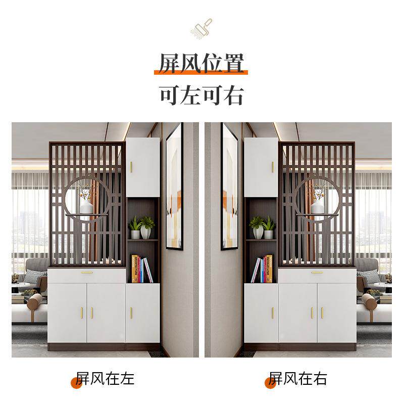 新玄中式511屏风隔断客厅简约现大代入户门实进木正对门关柜门厅