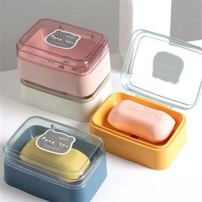 Square Soap box Drain Holder No punching sponge storage香皂