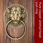 彷古纯铜兽头门环中国狮头虎头拉手狮头门拉手覆古木门拉环