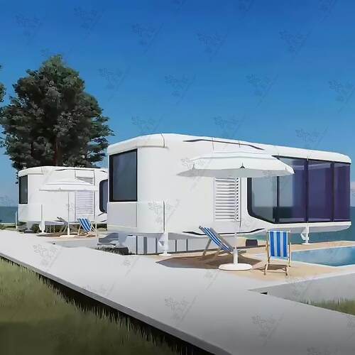 商业街售货咖啡厅特创意ZZL20220酒小屋亭集装箱色移动房屋旅游景