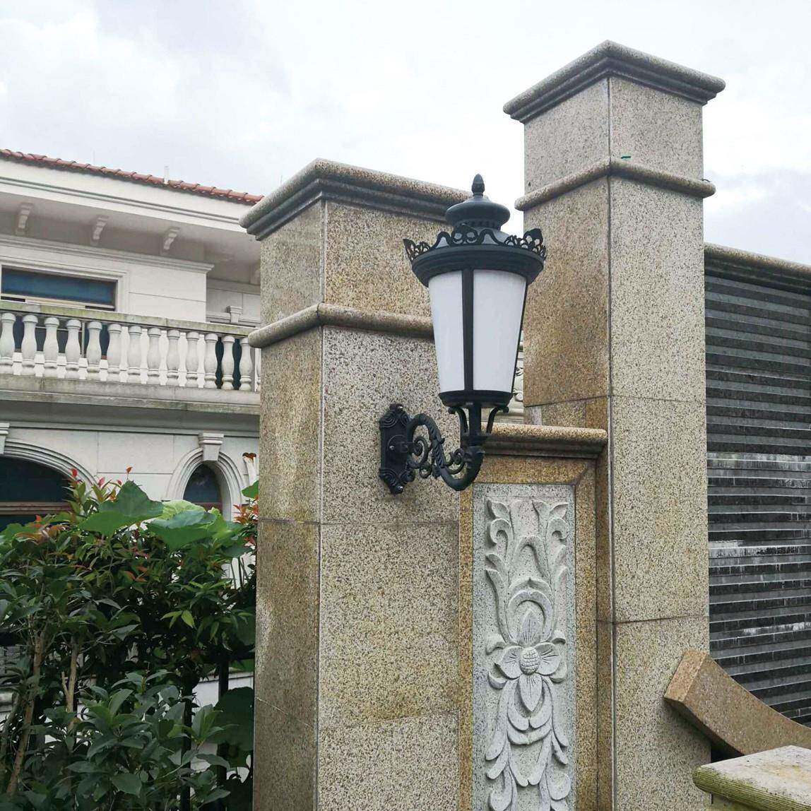 欧式户外庭院壁灯 室外 别墅过道公园走廊压铸钓鱼壁灯