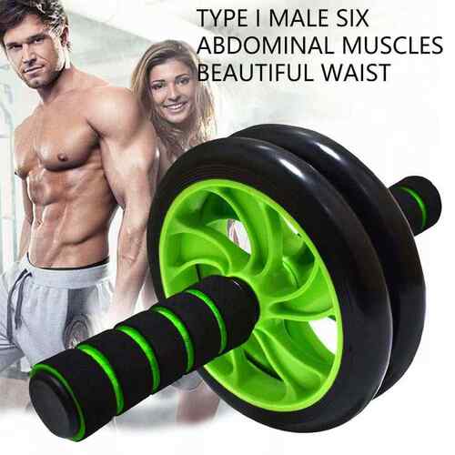 Abdominal Wheel Dual Double AB Roller Exercise Fitness Mute