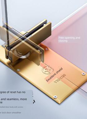 地板弹簧液压玻璃门钛王H220B定位重型地板弹簧无框门冠通用型