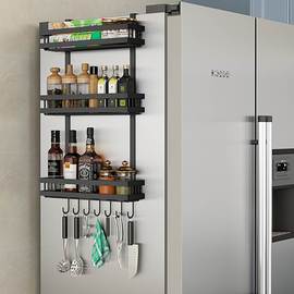 冰箱侧面挂架厨房调味料架厨房用品壁挂式置物架储物整理收纳层架