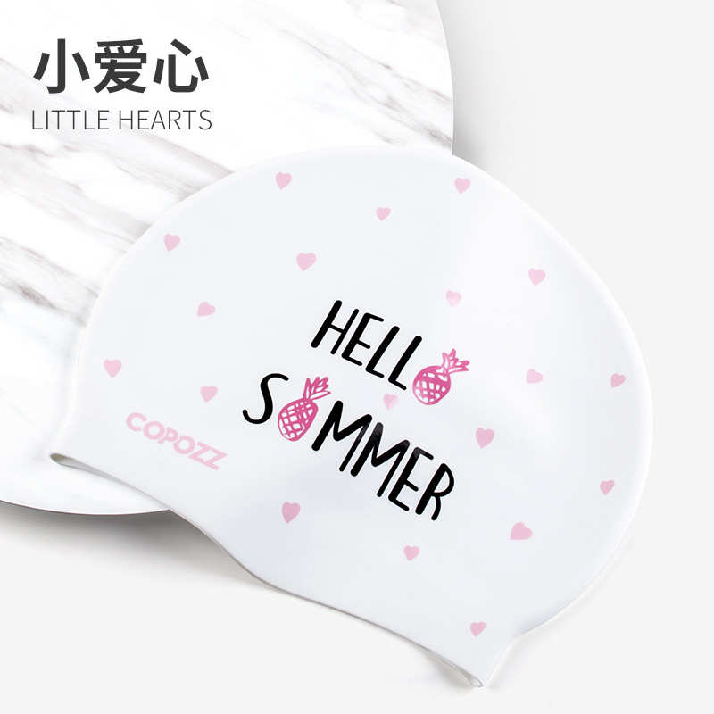 时尚可爱泳帽长发女男士游防水泳帽护耳头成人勒copozz硅胶大号不