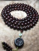 落花 小叶紫檀1.0金星佛珠文玩手串念珠手链项链情侣送礼收藏