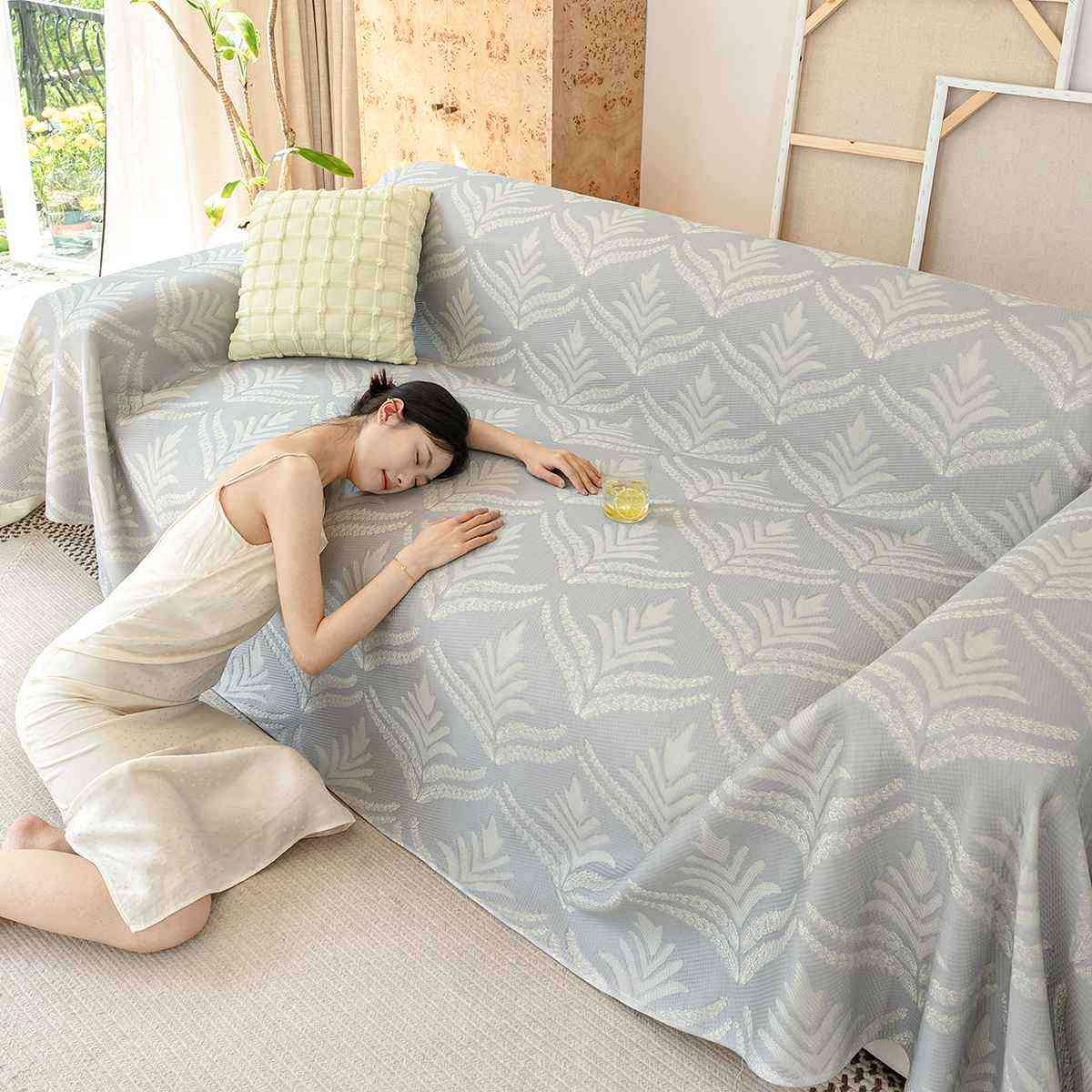 一整张全盖沙发巾夏季凉感冰丝高级感防滑客厅2025新款沙发毯套罩